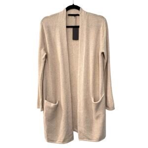 NWT! Jenni Kayne XS Oversized 100% CASHMERE Long Sweater Coat Cardigan Oatmeal